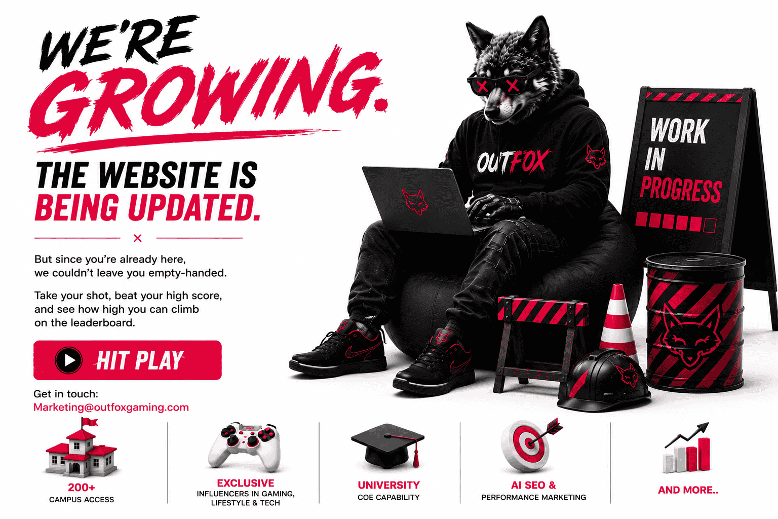 Outfox Gaming maintenance page